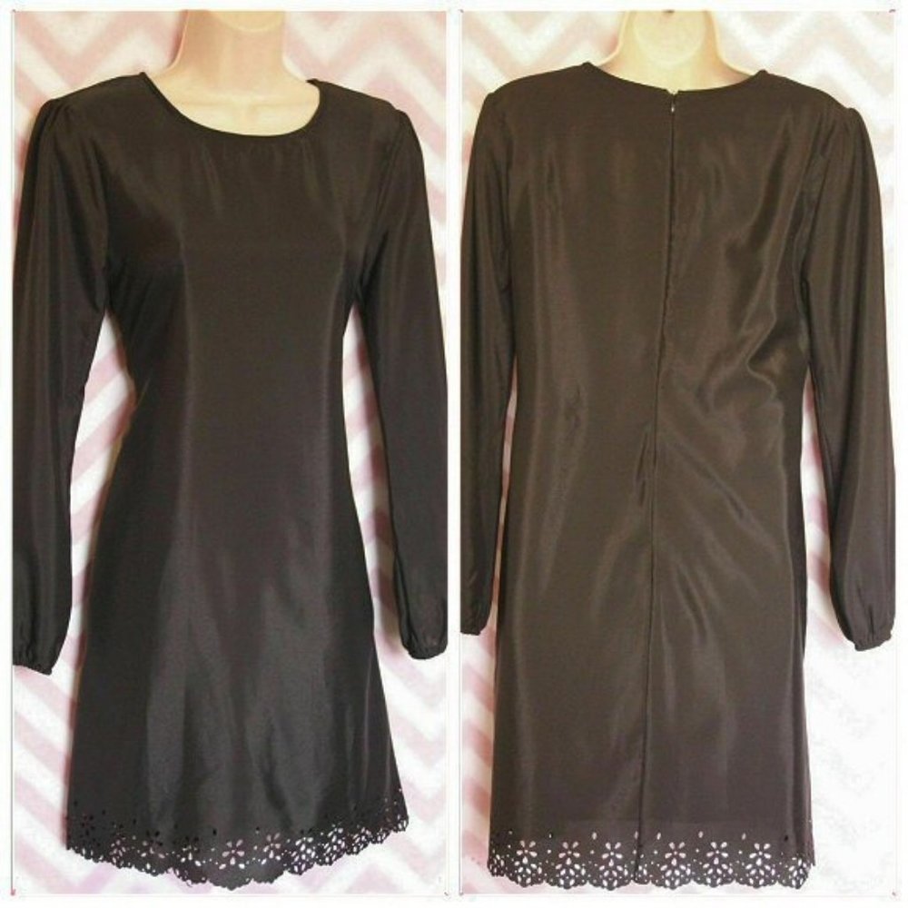 Black Scalloped Edge Dress Size S